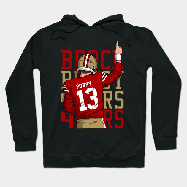 Brock Purdy Back Hoodie by mia_me